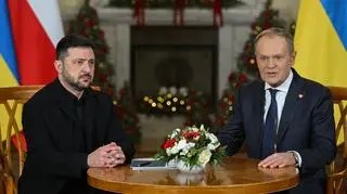 Wołodymyr Zełenski i Donald Tusk