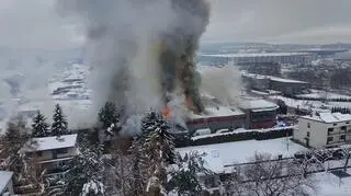 Wielki pożar hali w Małopolsce