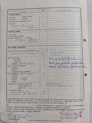 Każdy mieszkaniec otrzymywał protokół zdawczo-odbiorczy, na którym wypisywano usterki