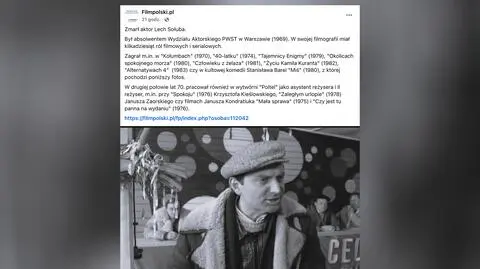 Zagrał w kultowej scenie z "Misia". Nie żyje Lech Sołuba  