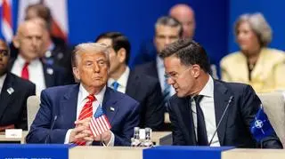 Donald Trump i Mark Rutte podczas szczytu NATO w Hadze