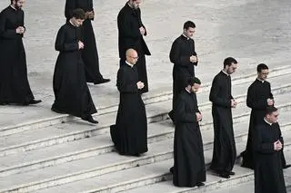 Vatican - the funeral of Pope Francis.  The funeral mass of Pope Francis in St. Piotr