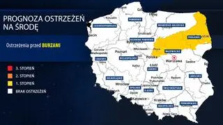 Prognoza zagrożeń IMGW na środę