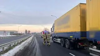 Droga w kierunku Wrześni jest zablokowana