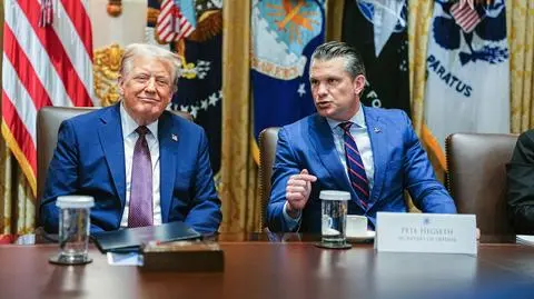 Donald Trump podczas posiedzenia jego gabinetu