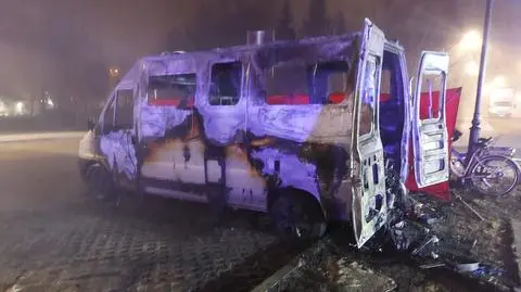 Pożar kampera w Ustce