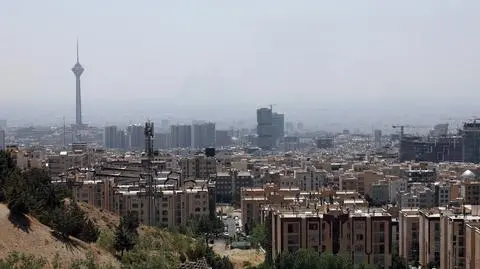 Teheran, Iran. Panorama miasta, widok na miasto