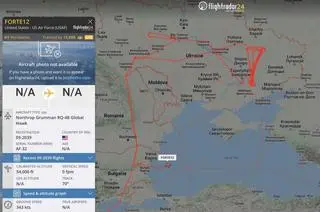 RQ-4 Global Hawk lata nad Ukrainą i wzdłuż obszaru Morza Czarnego