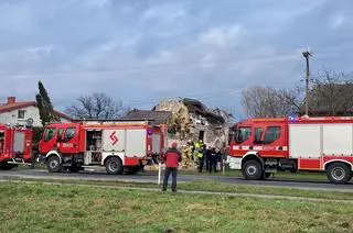 Wybuch butli z gazem w miejscowości Morka Prawa (woj. łódzkie) 