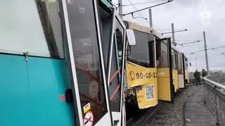 Miejsce zderzenia tramwajów w Kemerowie 