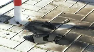 Butelka, którą rozbił napastnik