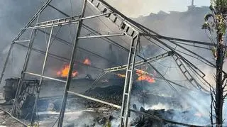 Pożar hali w Tarnowie