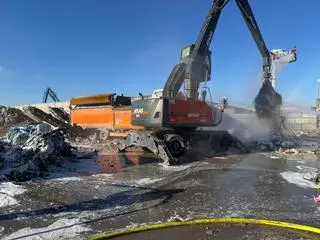 Pożar składowiska odpadów w Lublinie