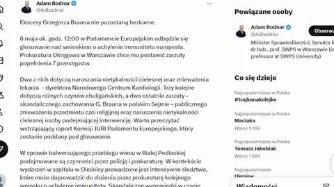 Wpis Adama Bodnara. "Ekscesy Grzegorza Brauna nie pozostaną bezkarne"