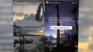 Instagram, Aleksandra Żebrowska relacja z Jamajki po huraganie Melissa
