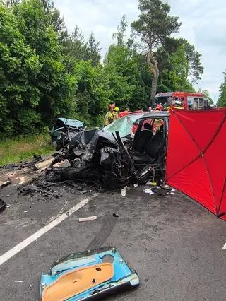 Wypadek na drodze wojewódzkiej numer 544