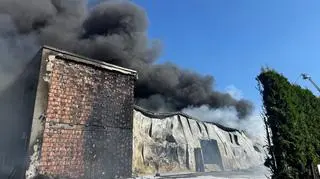 Pożar hali w Tarnowie