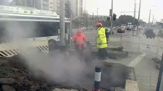 Awaria sieci ciepłowniczej w Gdyni 