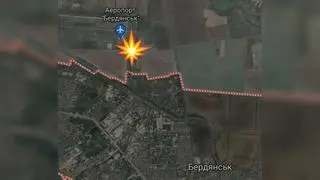 Mapa okupowanego Berdiańska 