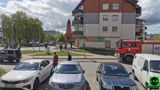 Pęknięta ściana budynku w Stargardzie