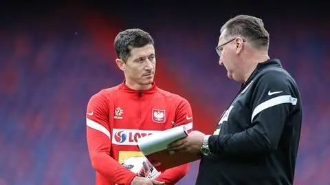 Robert Lewandowski i Czesław Michniewicz
