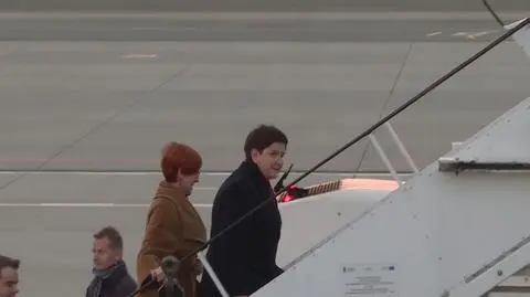 Beata Szydło przed odlotem do Szwecji