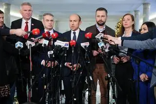 Konferencja opozycji po spotkaniu z marszałek Sejmu i premierem