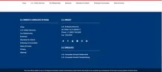 Na stronie internetowej ambasady USA w Moskwie zmieniono opis lokalizacji, podając tylko współrzędne geograficzne