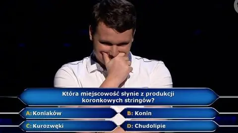 Koronkowe stringi w pytaniu z "Milionerów" za pół miliona złotych