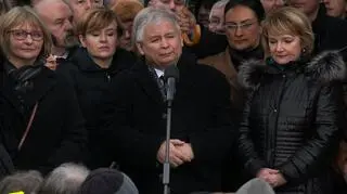 Wystąpienie Jarosława Kaczyńskiego podczas marszu PiS