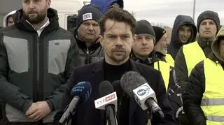 Michał Kołodziejczak poparł protest rolników