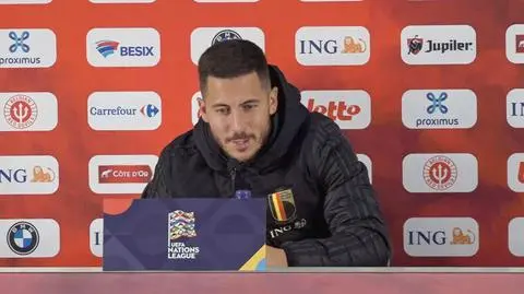 Hazard uśmiecha się pytany o Polaków. Po chwili mówi o "słabszym dniu"