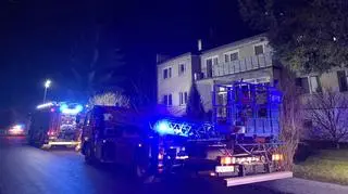 Pożar w budynku ośrodka zdrowia w Burgrabicach koło Głuchołaz