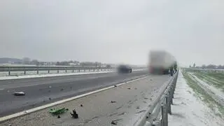 Karambol na autostradzie A4 na Podkarpaciu