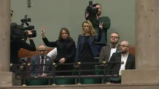 Żony Kamińskiego i Wąsika w Sejmie