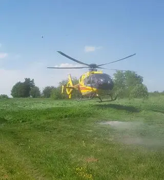 Chłopiec został przetransportowany do szpitala śmigłowcem LPR