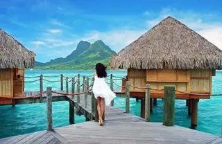 Plaża na wyspie Bora Bora