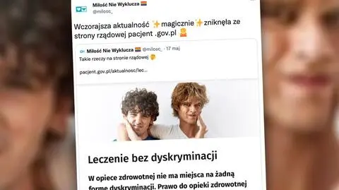 Podstrona "Leczenie bez dyskryminacji" zniknęła ze strony pacjent.gov.pl