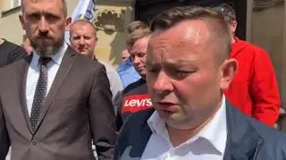 Filip Pawlik, rolnik oskarżony o zakłócenie otwarcia obwodnicy