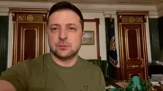 Wołodymyr Zełenski w swoim biurze w Kijowie