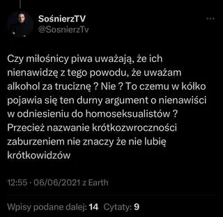 Wpis Dobromira Sośnierza już zmodyfikowany po tym, jak został ukarany banem na platformie X 