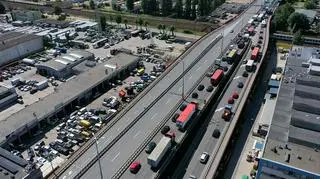 Korki na Estakadzie Kwiatkowskiego w Gdyni