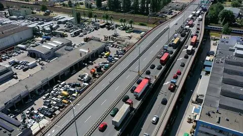 Korki na Estakadzie Kwiatkowskiego w Gdyni