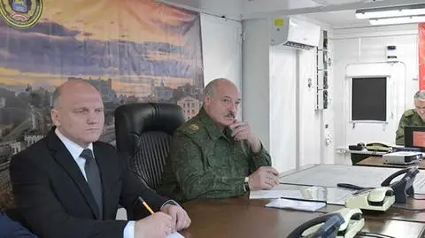 Alaksandr Łukaszenka podczas wizyty w Grodnie