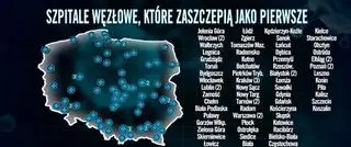 Szpitale węzłowe, które zaszczepią jako pierwsze