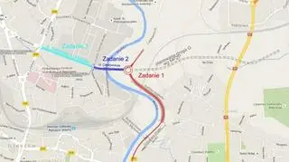 Plan orientacyjny Wisłokostrady