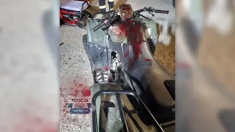 "15-latek jechał quadem bez kasku. Uderzył w zamkniętą bramę przedszkola"