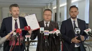 Konferencja prasowa polityków Lewicy