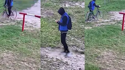 Rowerzysta znalazł się na pasie drogi granicznej