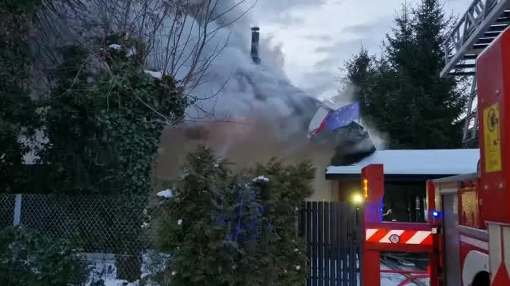 Pożar w Dzierżąznej pod Zgierzem
